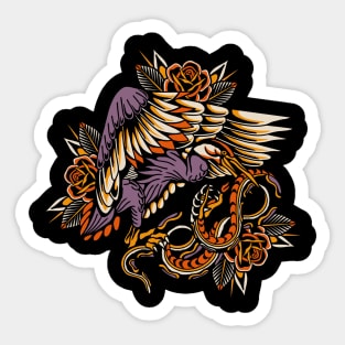 Stork traditional tattoo Sticker